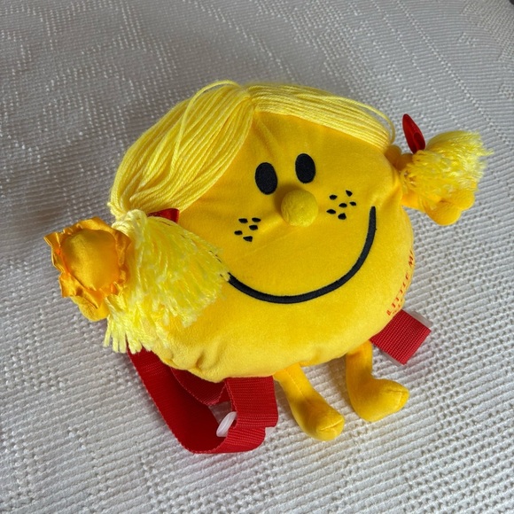 Little Miss Sunshine Backpack Mr. Men 2008 Smiley Face Plush Bag MGK Concert
